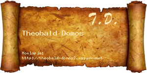 Theobald Domos névjegykártya